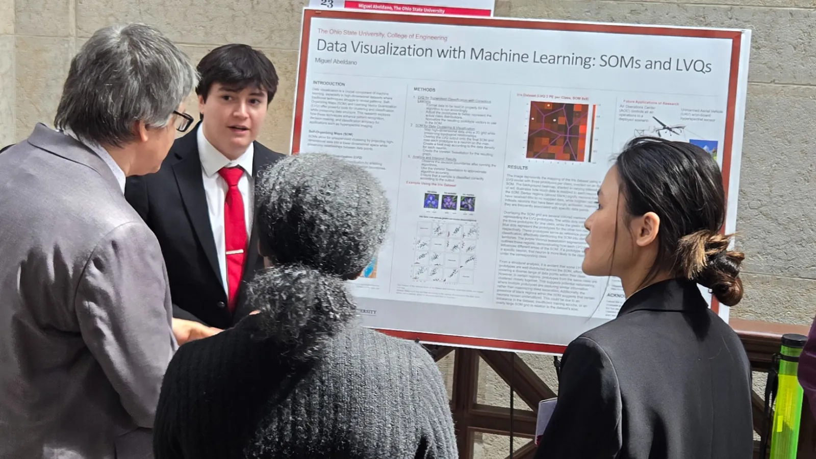 Miguel Abeldano delivering a poster presentation