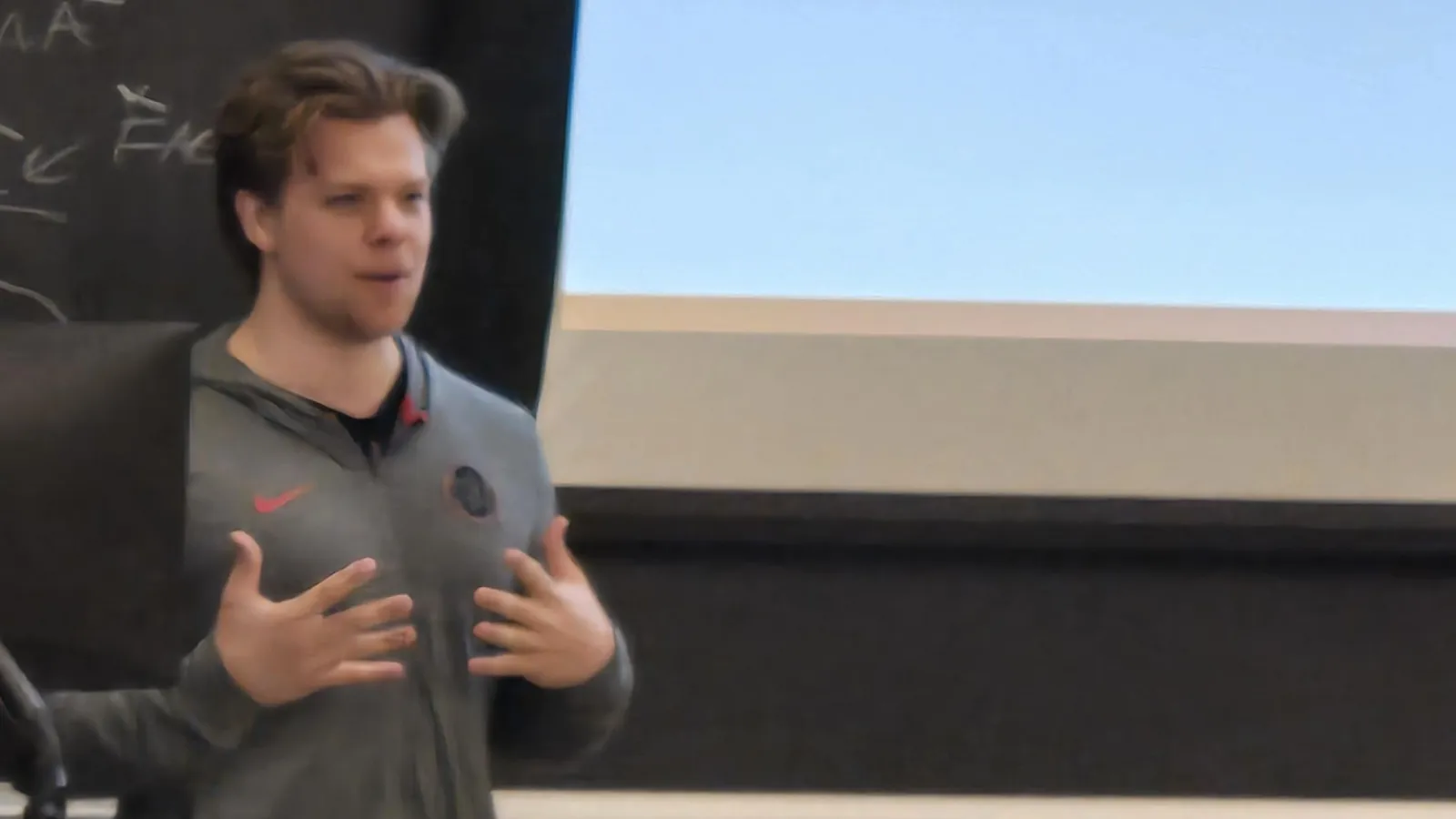 Joshua Sobecks presenting
