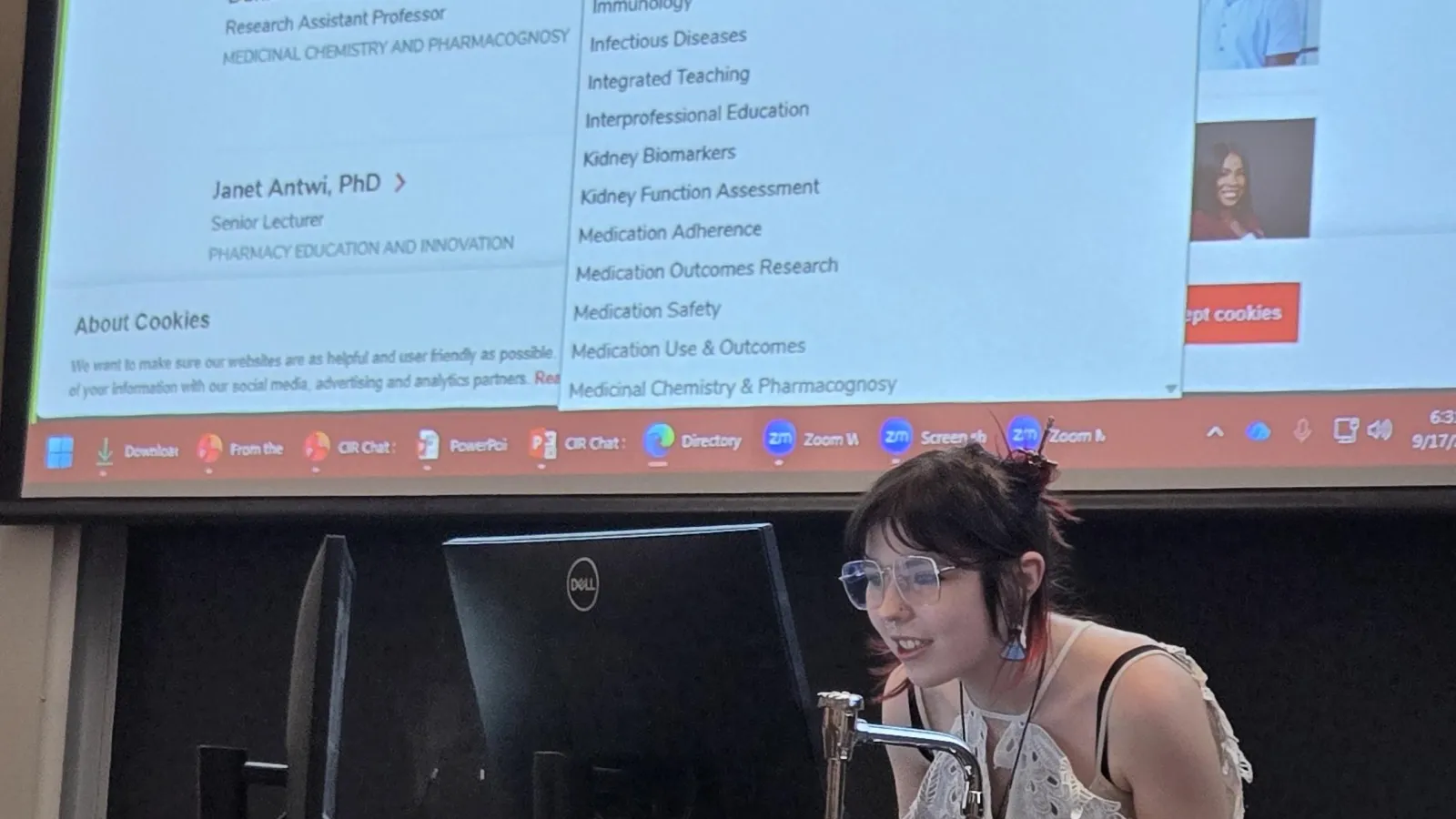 Zoe Mattox presenting