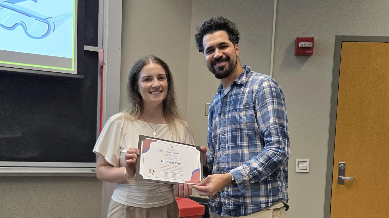 Nikolina Racic and program manager Eduan Martinez-Soto