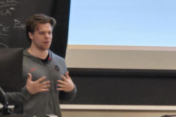 Joshua Sobecks presenting