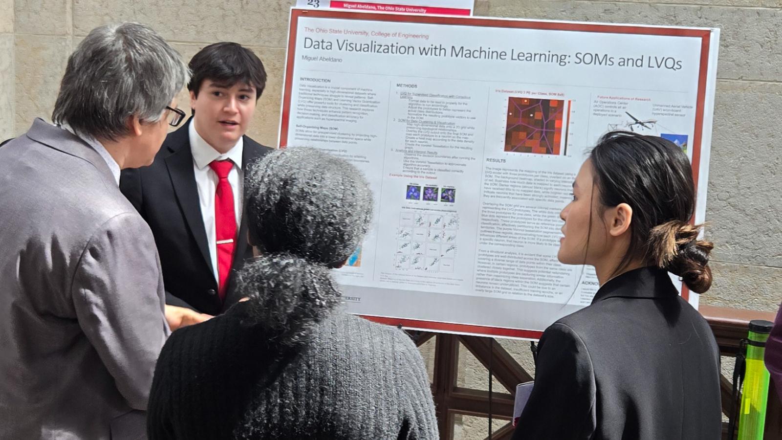 Miguel Abeldano delivering a poster presentation