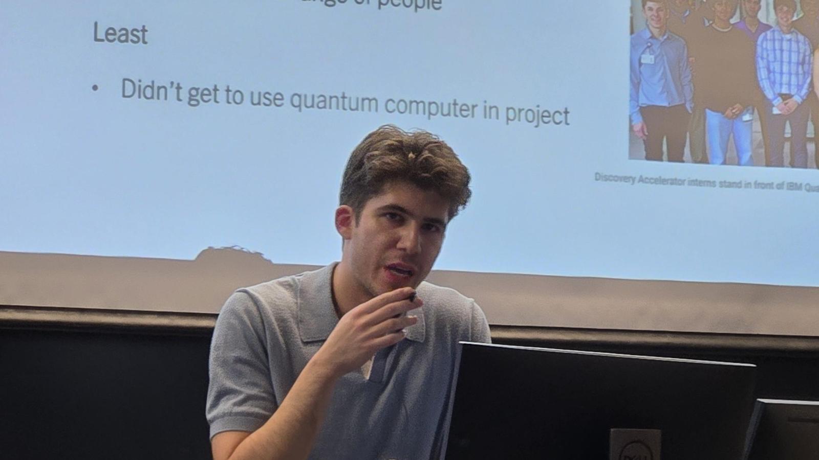 Ilya Nikitin delivering a presentation