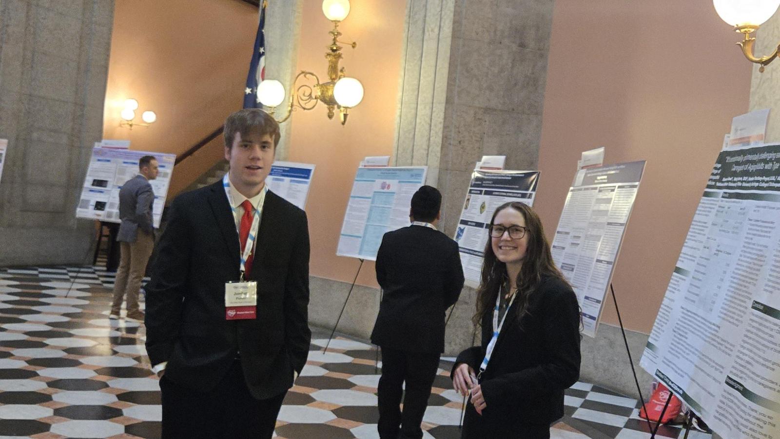 Jordan and Corajane at the Statehouse attrium